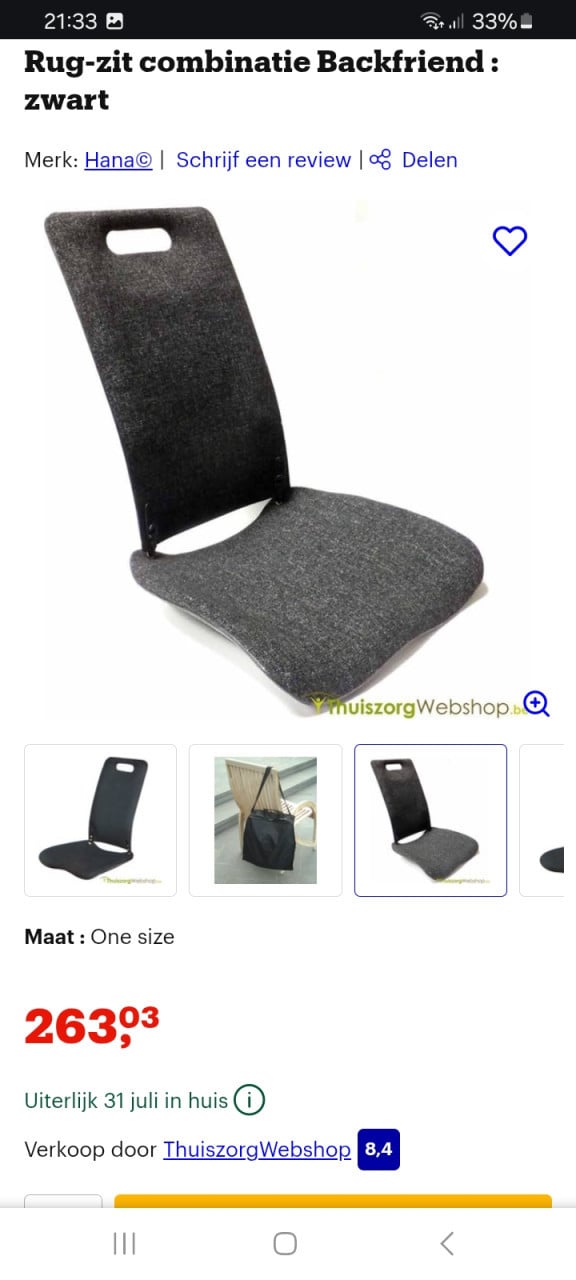 Rug zit combinatie Backfriend