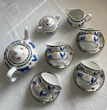 JACK'S FARM VINTAGE THEE SERVIES VAN WOOD & SONS IN UITSTEKENDE STAAT