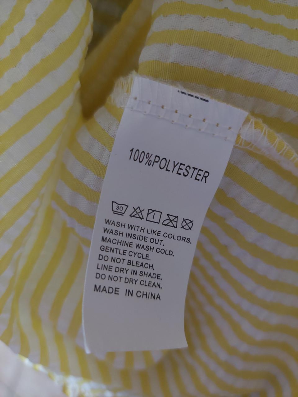 Nieuwe geel gestreepte damesblouse mt xl