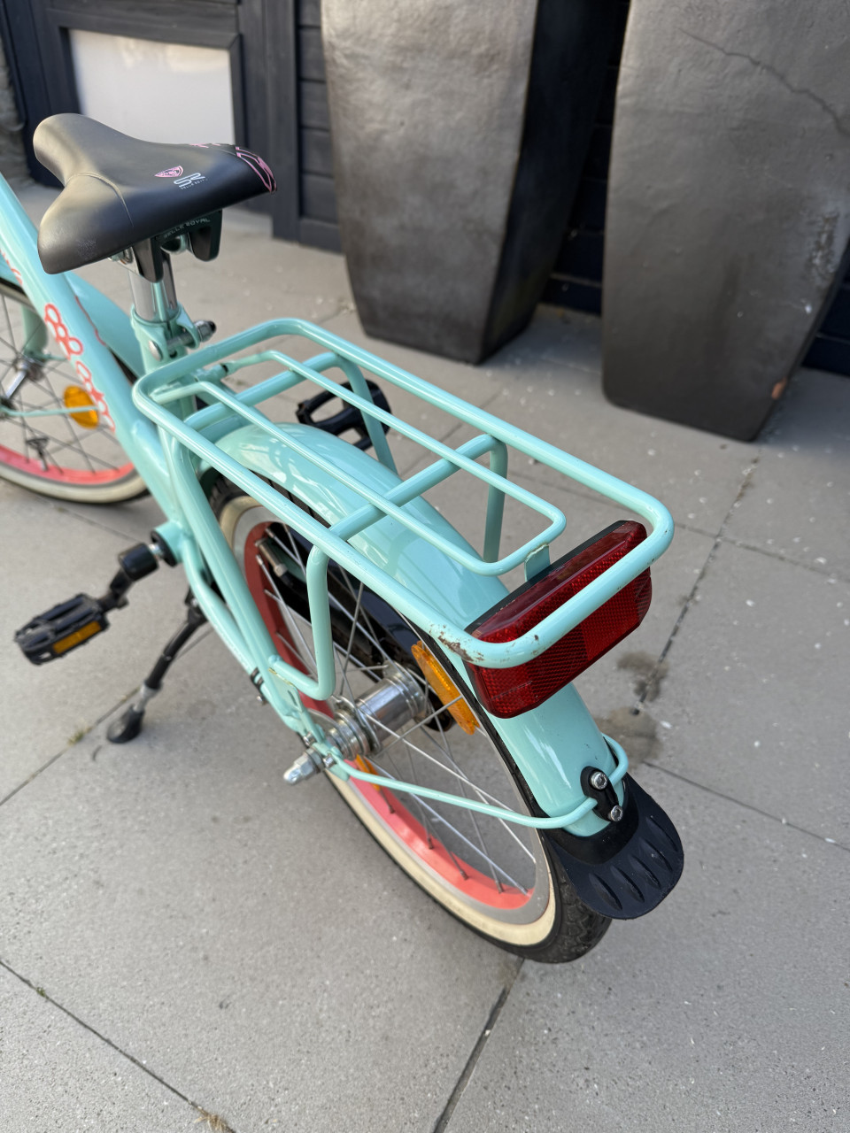 Alpina meisjesfiets 18 inch turquoise met roze velgen