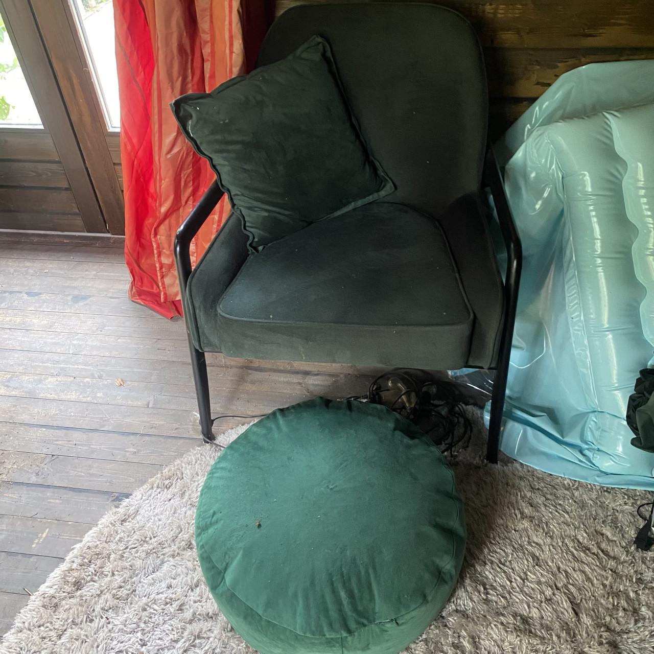 Fauteuil groen fluweel