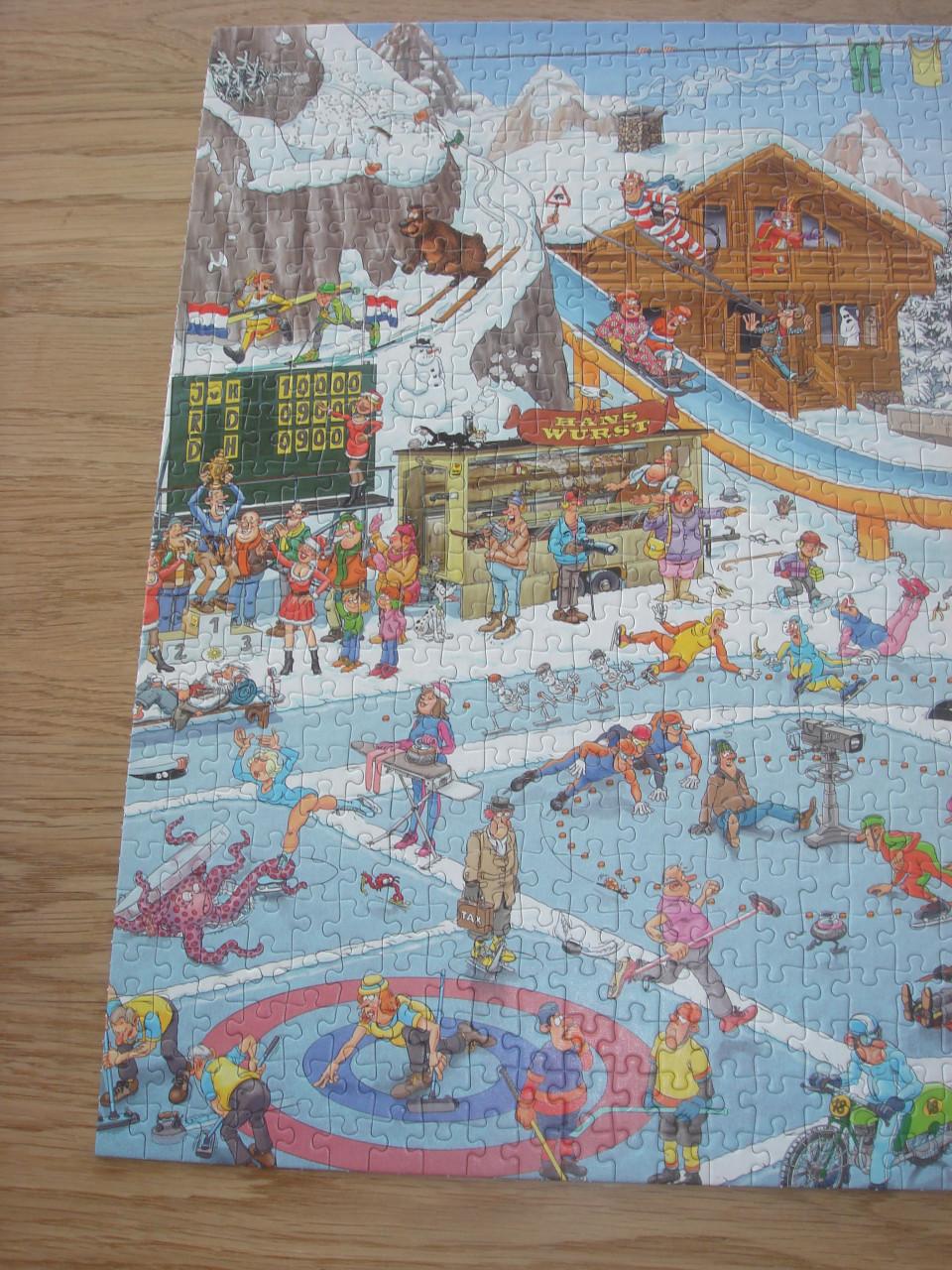 Te koop Complete Jan van Haasteren puzzel De winterspelen 1000 stukjes