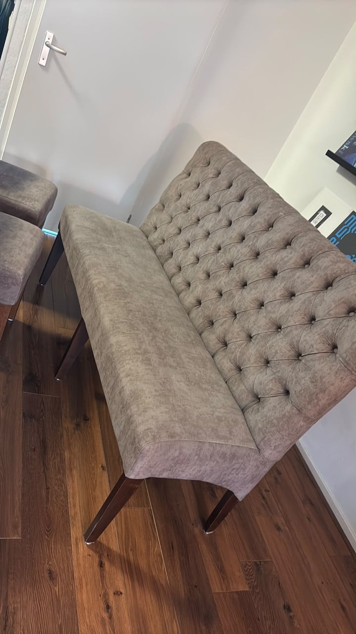 Eetkamer set; bank+ 3 stoelen