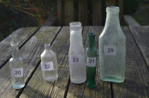 Flessen en flesjes ca. 1900 bodemvondsten