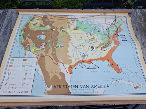 Oude schoolplaat USA