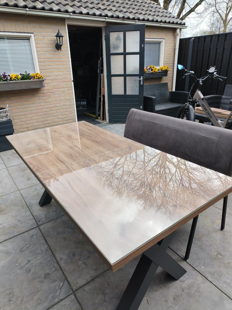 Eettafel met eetzitbank 190x90