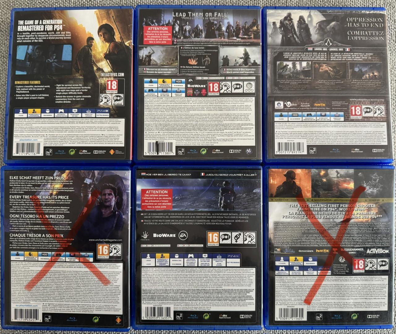 5 Games PS4 | €10 per stuk of €35 voor alles