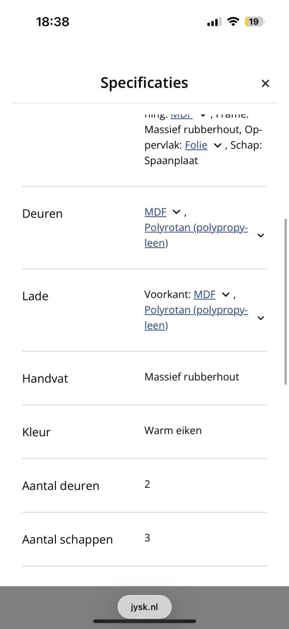 Eikenhouten look tv meubel 160 cm breed