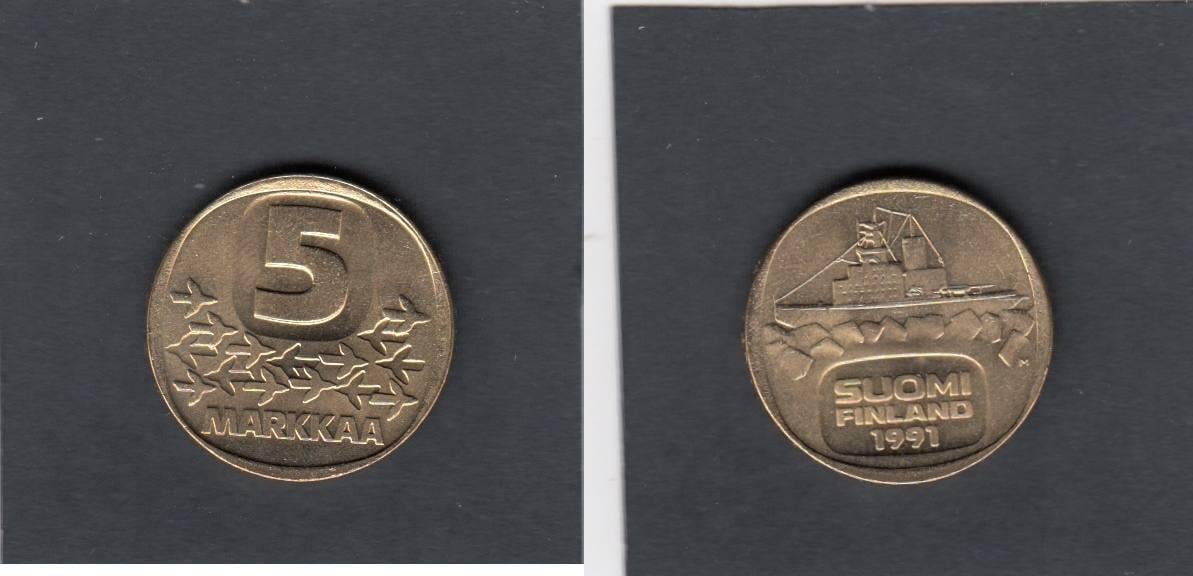 Finse munten van voor de euro