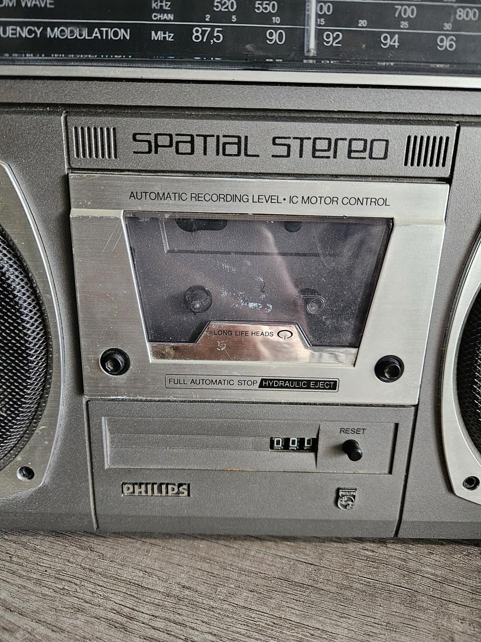 Mooie vintage Philips Ghettoblaster Radio en cassette speler