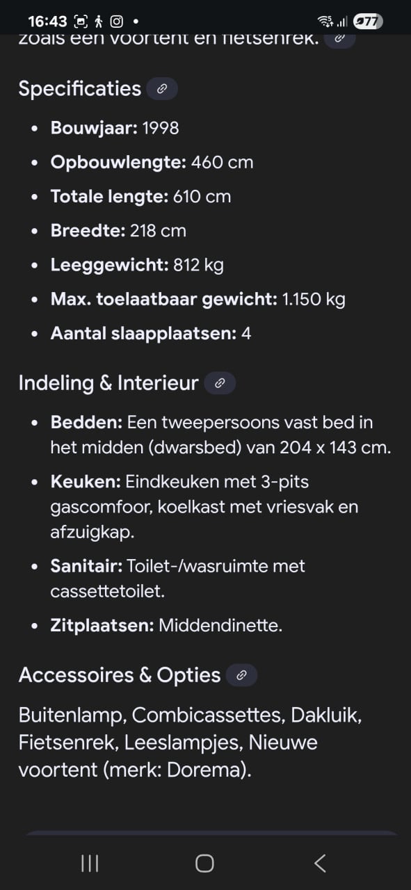 Caravan beyerland sprinter 460, alles compleet