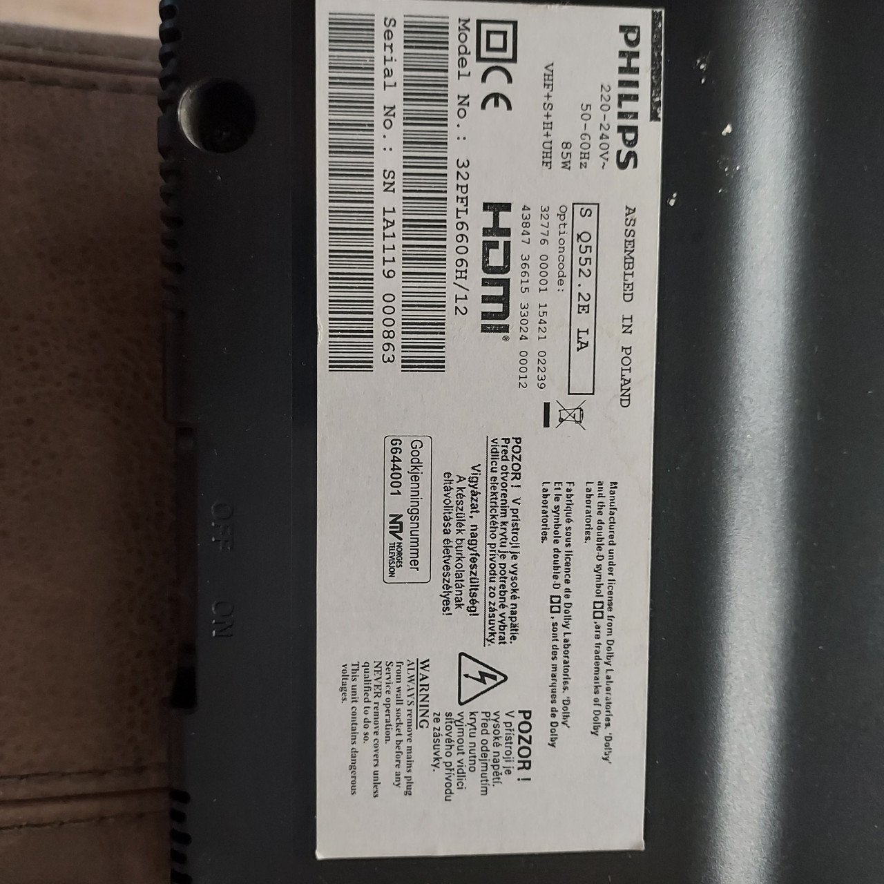 Philips digit. tv LCD/full HD 32PFL66x6H ( 32 inch, beelddiagonaal 81 cm )