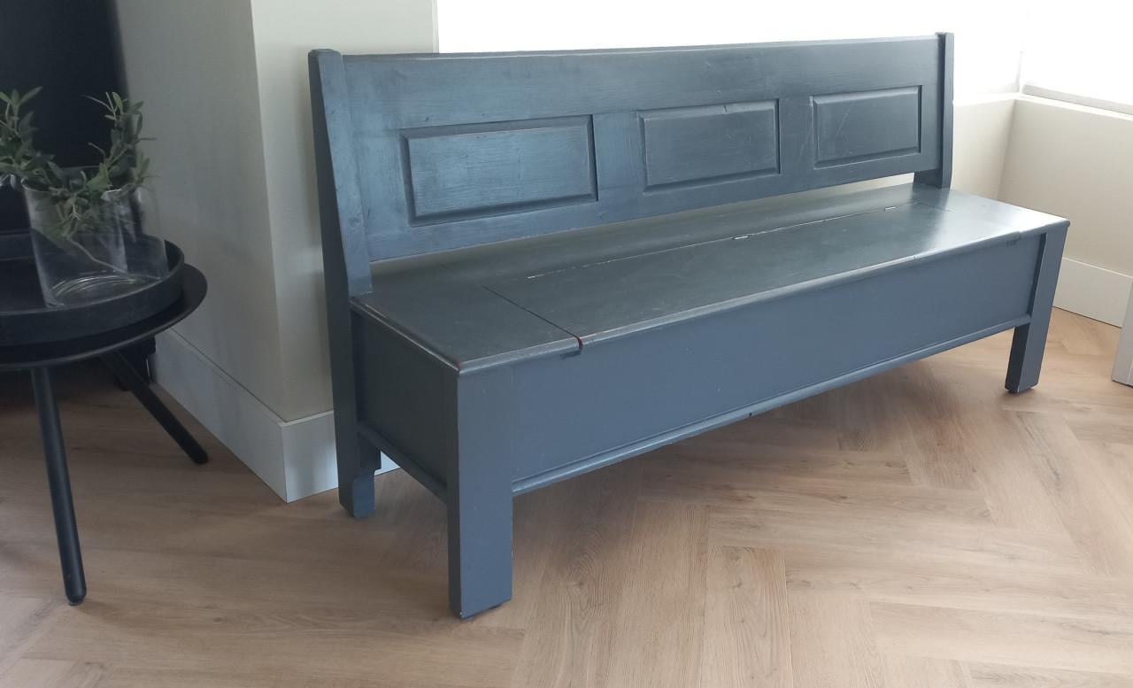 Brocante houten klepbank - 1.80m