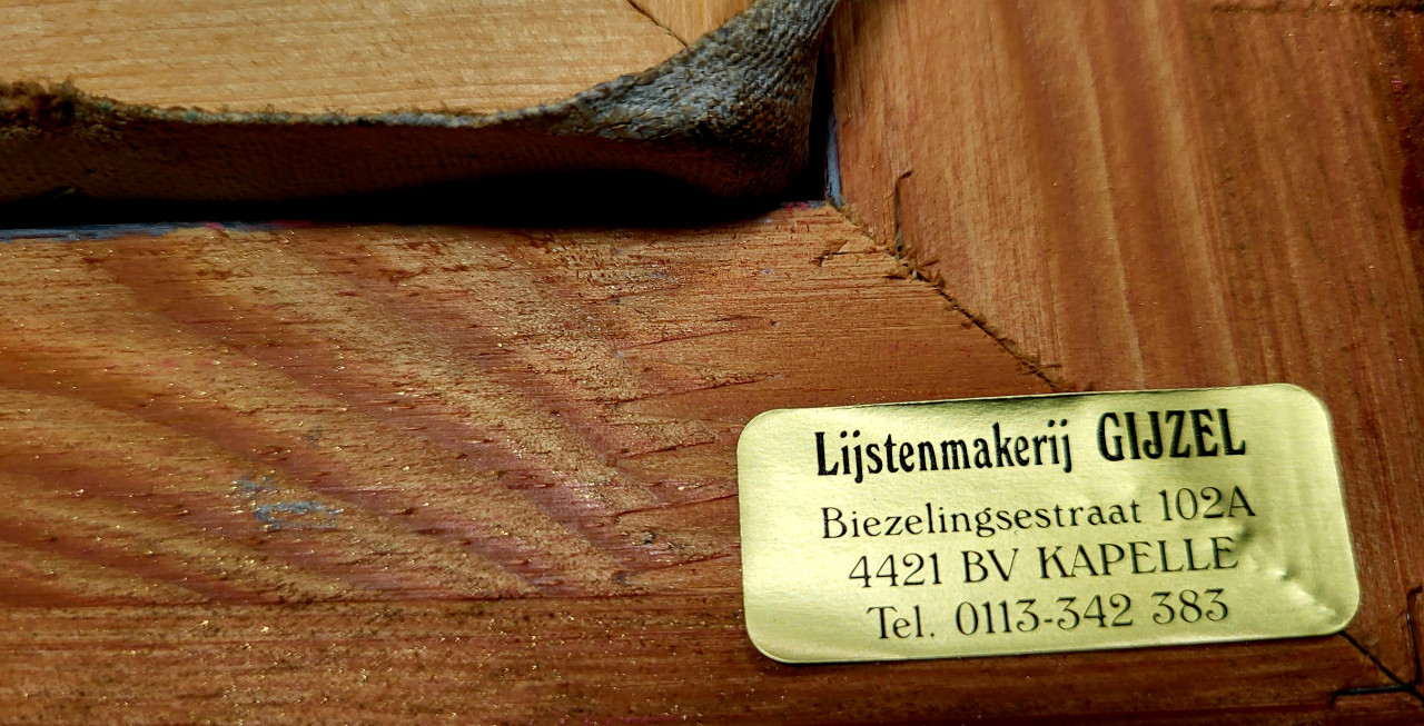 Antieke schilderij - Een boerenhoeve door H. Koekoek