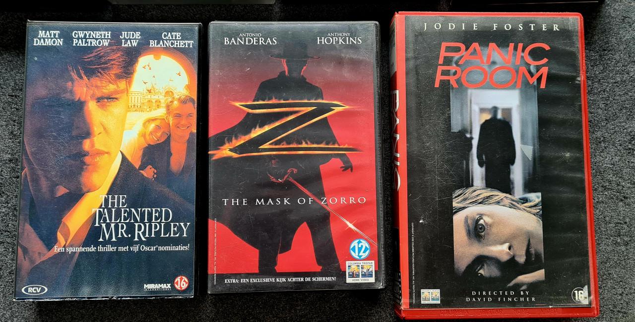 7 videobanden met spannende films