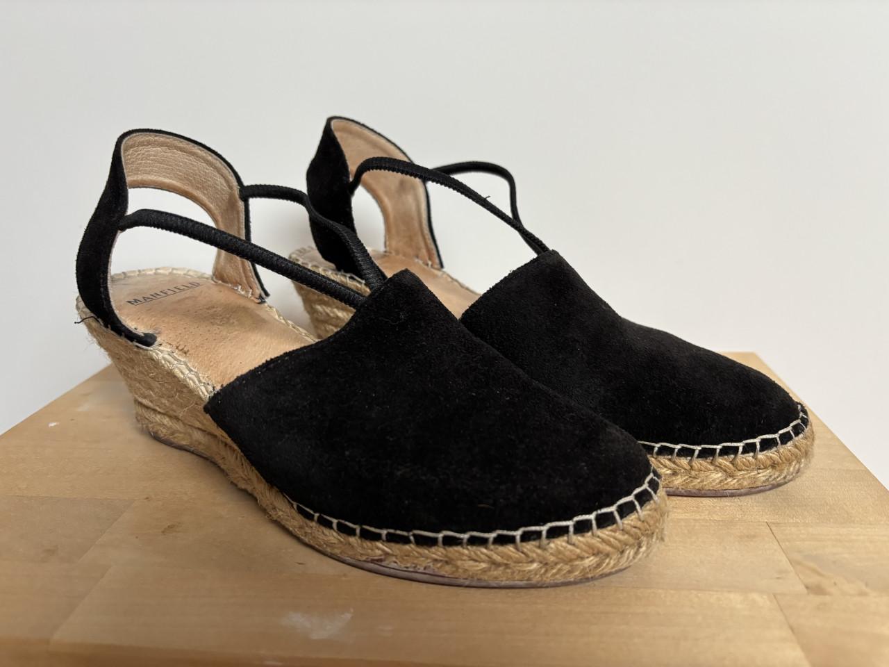 Manfield zwarte espadrilles maat 37