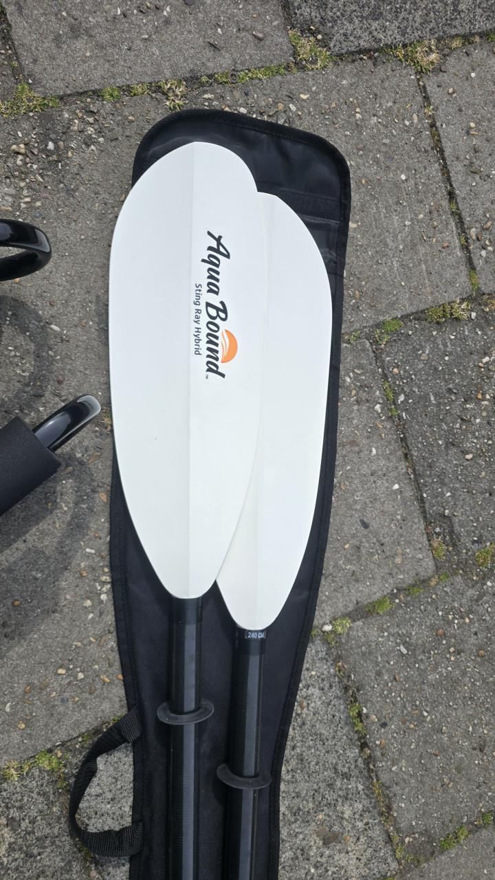 Aqua-Bound Sting Ray Hybrid Posi-Lok deelbare peddel + dakdragers kajak