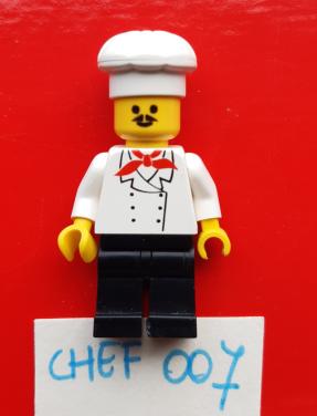 LEGO minifiguur Chef 007: kok, bakker, chef