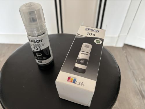 Zwarte inkt voor EPSON printer ECOtank nr 104