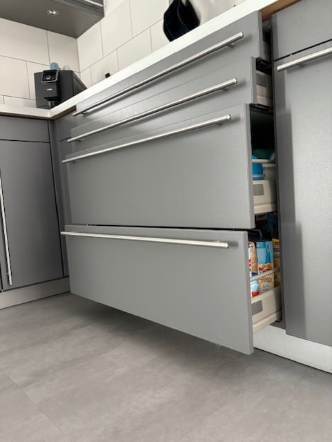 Mooie keuken, modern, antracietgrijs