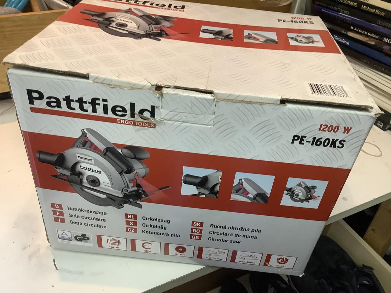 Pattfield cirkelzaag, model PE-160KS, met een vermogen van 1200 wat