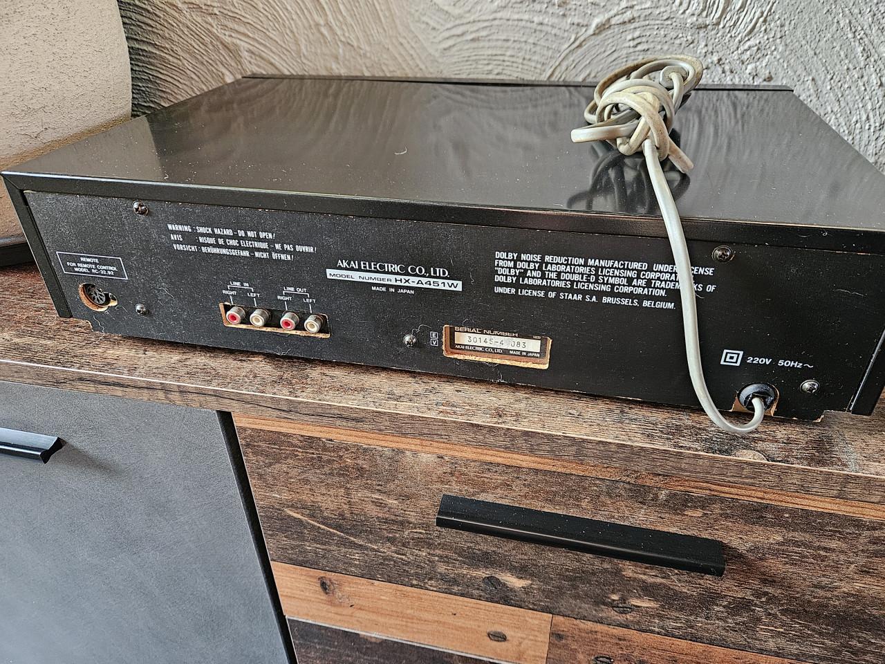 Akai HX-A451W Stereo Dubbel Cassettedeck