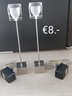 2-Tafellampen   met kap