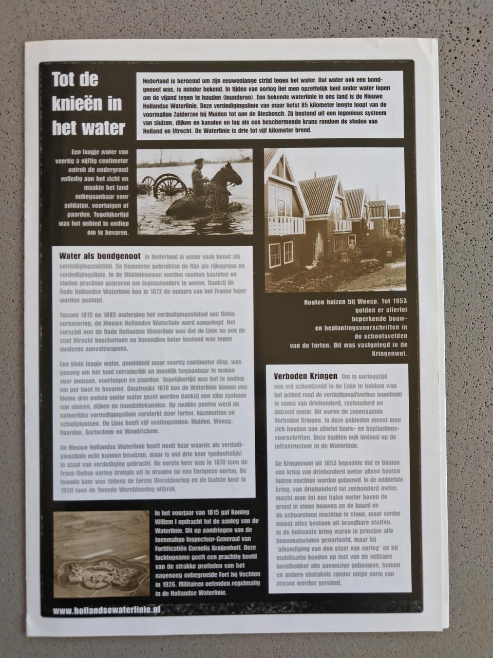 Folder Hollandse Waterlinie