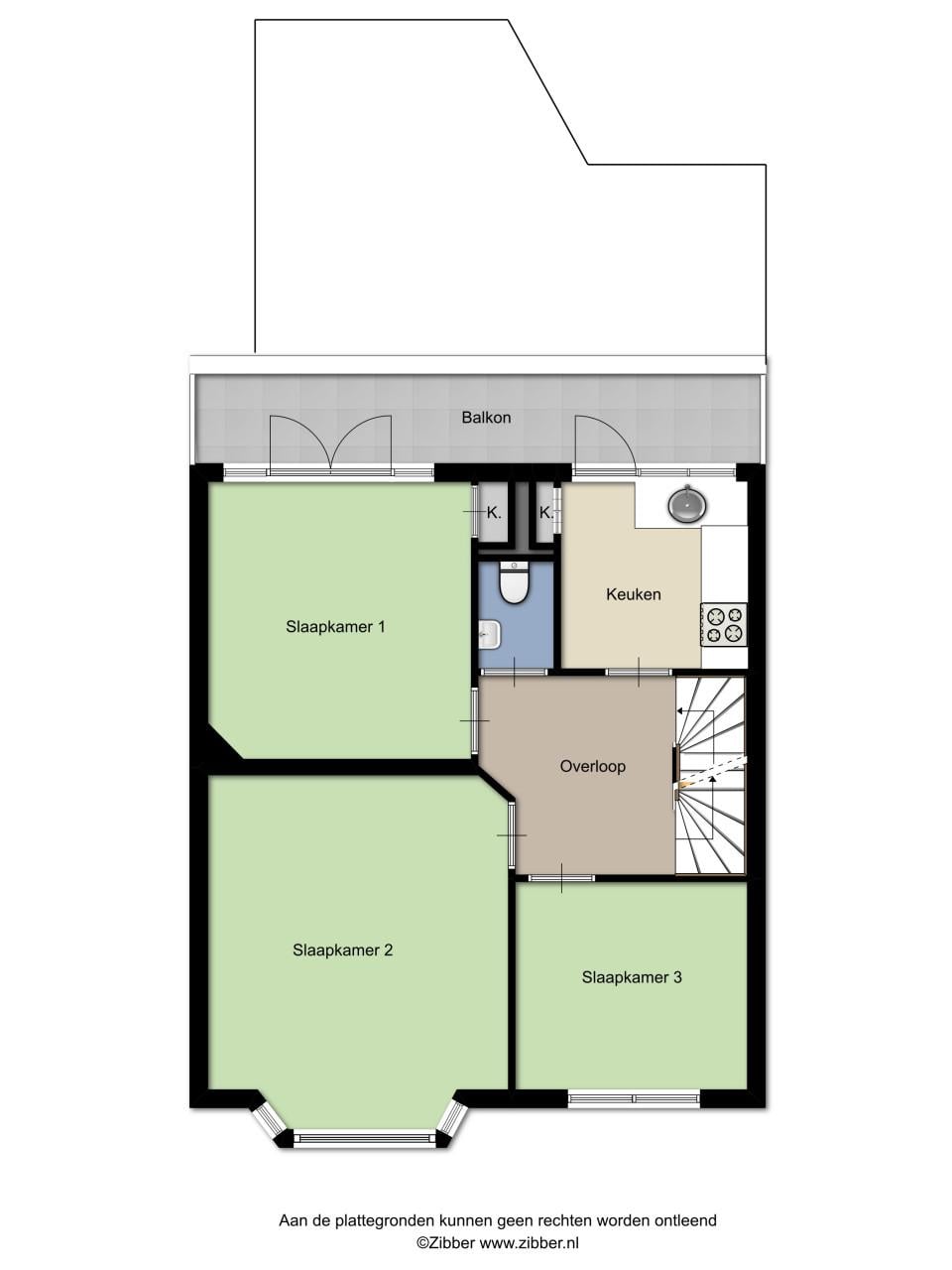 Te huur ruime kamer centrum Goes 17m2