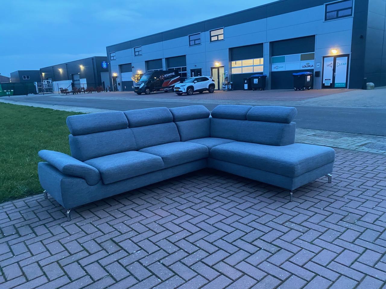 GRATIS LEVERING HEEL NL Montel Grijze Hoekbank