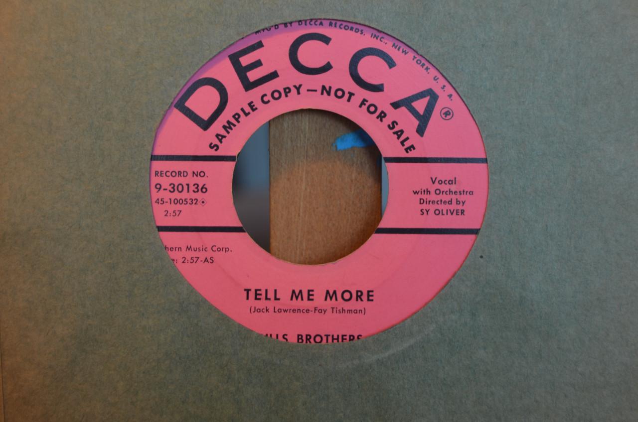 Bijzondere singles The Mills Brothers (Sample copies e.d.) (2)