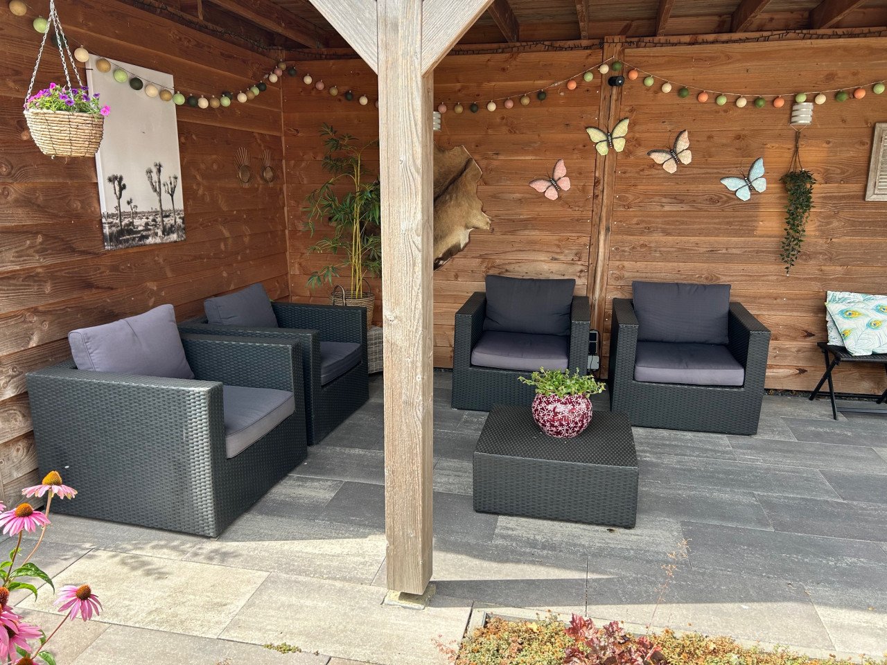 Tuinset 4 stoelen en tafel