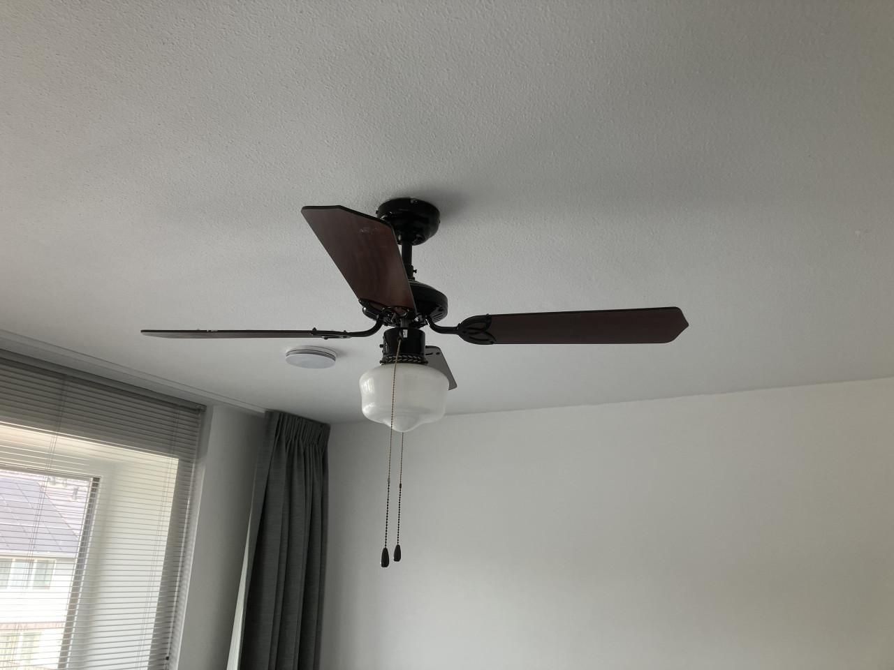 Plafondventilator met lamp