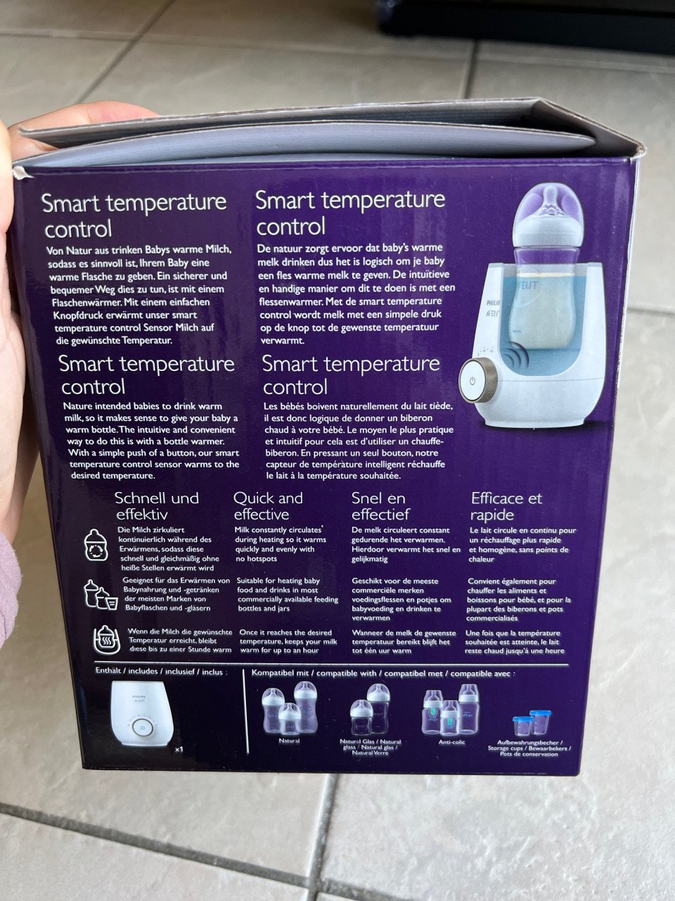 Philips Avent bottle warmer + droogrek voor flessen