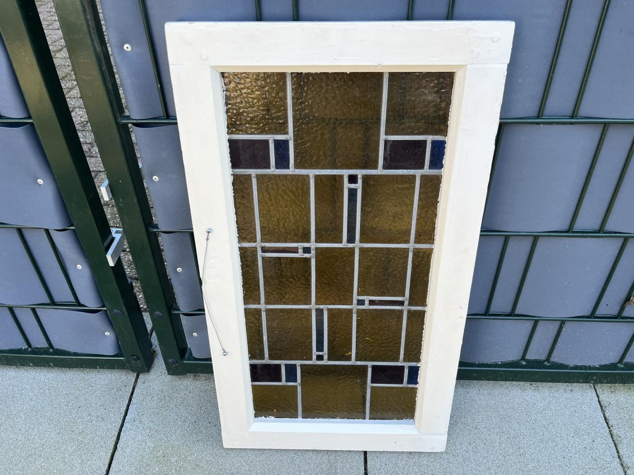 Glas in loodraam 44 x 78 x 3,5 cm.