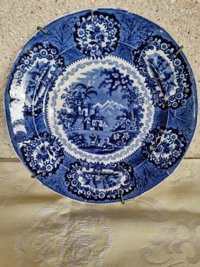 Blauw/wit bord Oriental