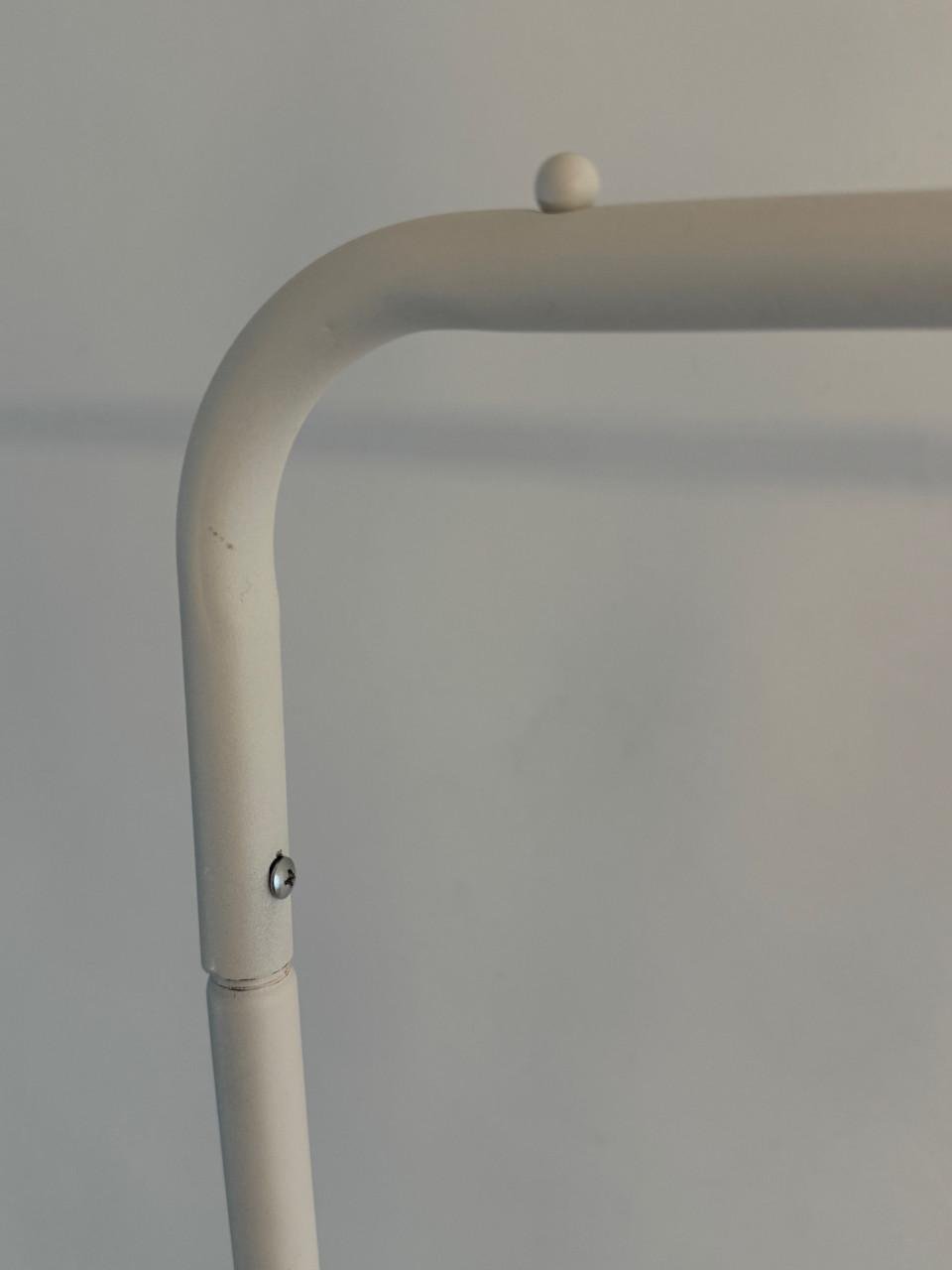 Stalen kledingrek, wit, poedergecoat, stevig, 110 x 155 x 50, top staat