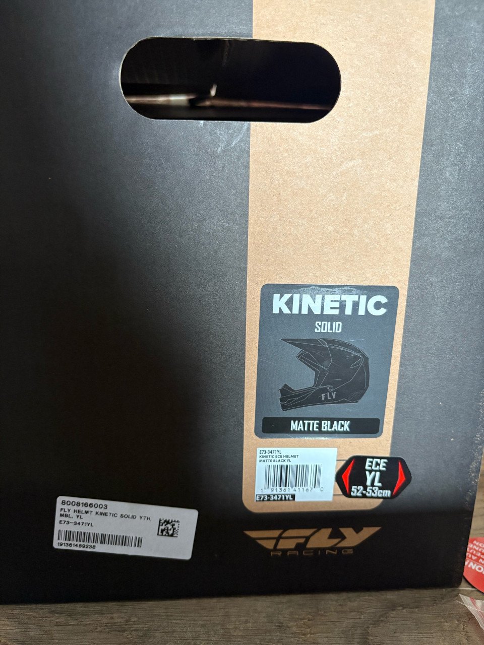 Fly racing kinderhelm maat 52-53 met bril.