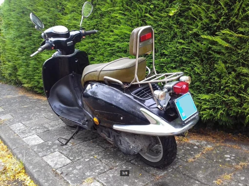 ZNEN retro scooter 2008 50cc blauw kenteken snorfiets