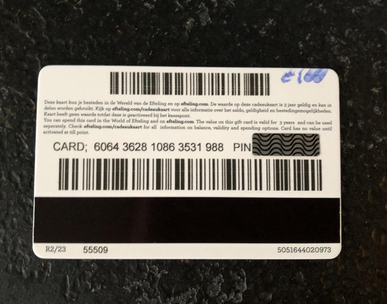 Efteling cadeaukaart