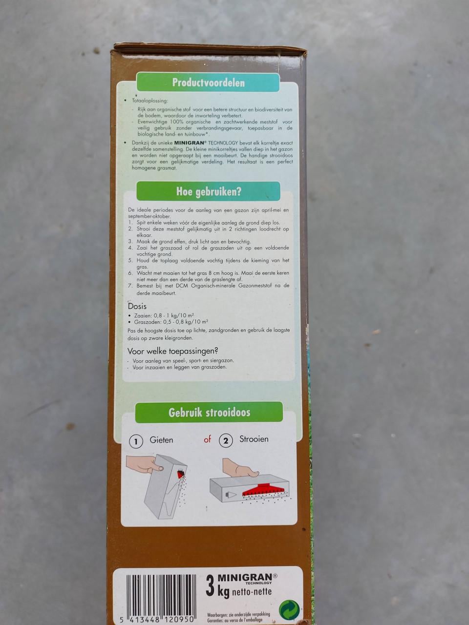 Bemesting voor aanleg gazon