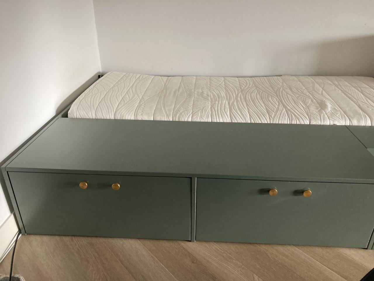 Bed ombouw vt wonen woood met lades