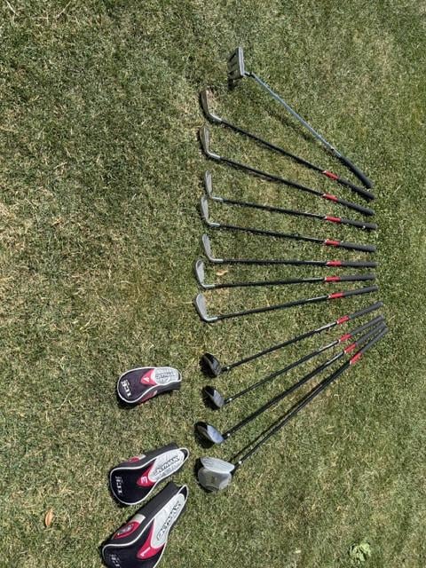 Golfset heren met draagtas en trolley