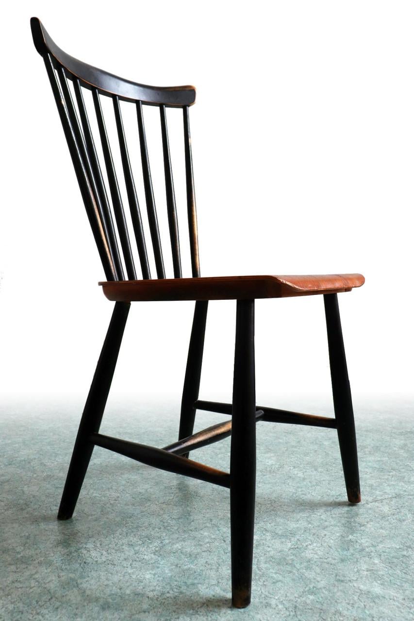 6x vintage Pastoe 'Haga' spijlenstoel