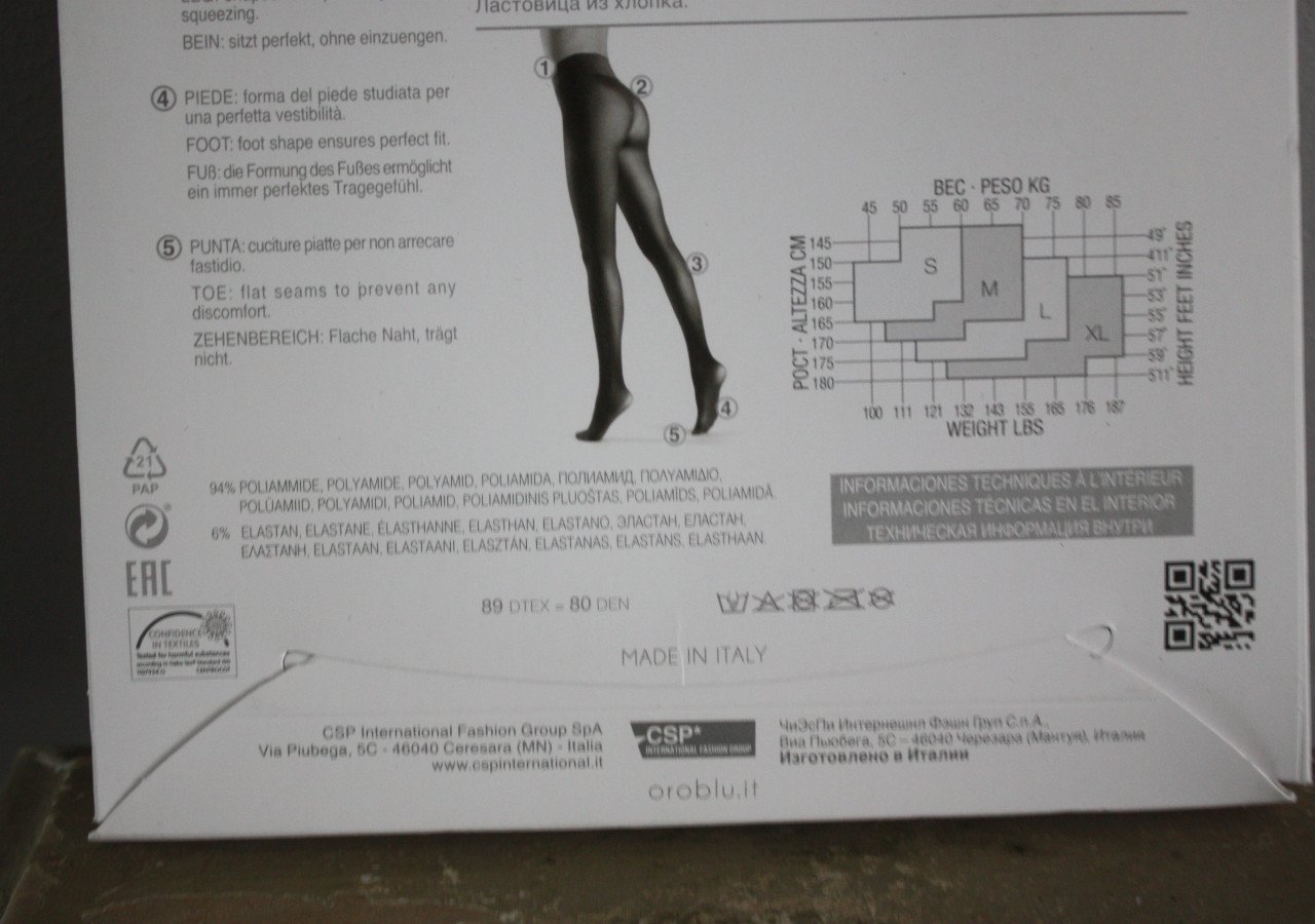 Nieuwe in verpakking panty nruin 4 maat 42-44 l