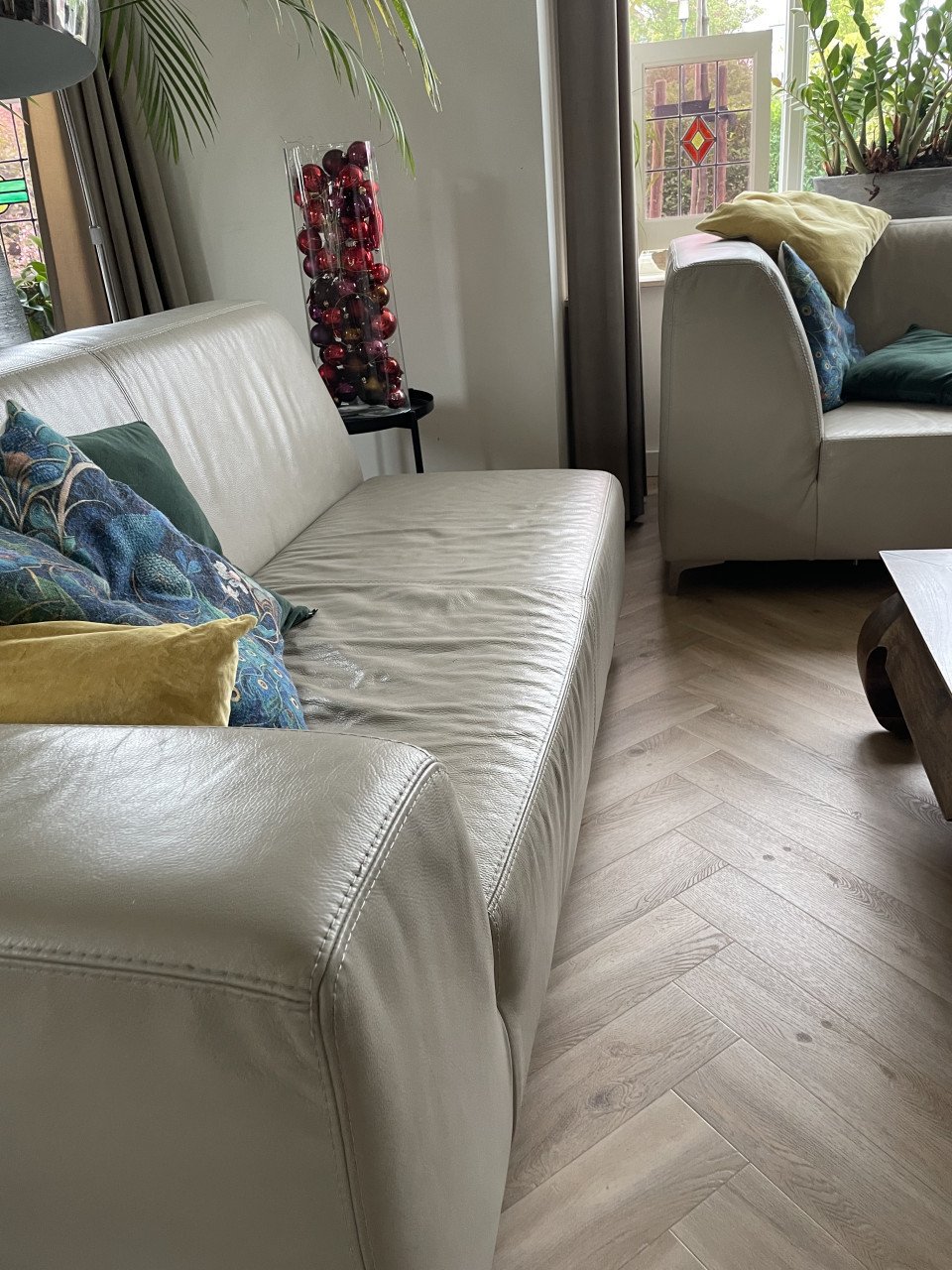 Lederen bankstel (hoek)