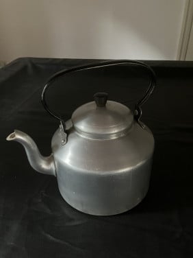 Vintage aluminium waterketel / theeketel