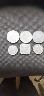Oorlogs geld zink 6 stuks