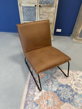 2 cognac stoelen te koop