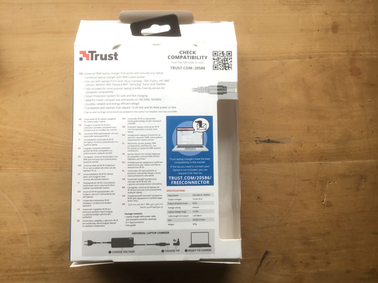 Trust laptop lader